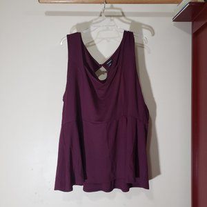 Torrid Peplum Top, Plum Sz 4